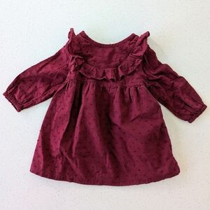 Old Navy Maroon Kids Ruffle Dress